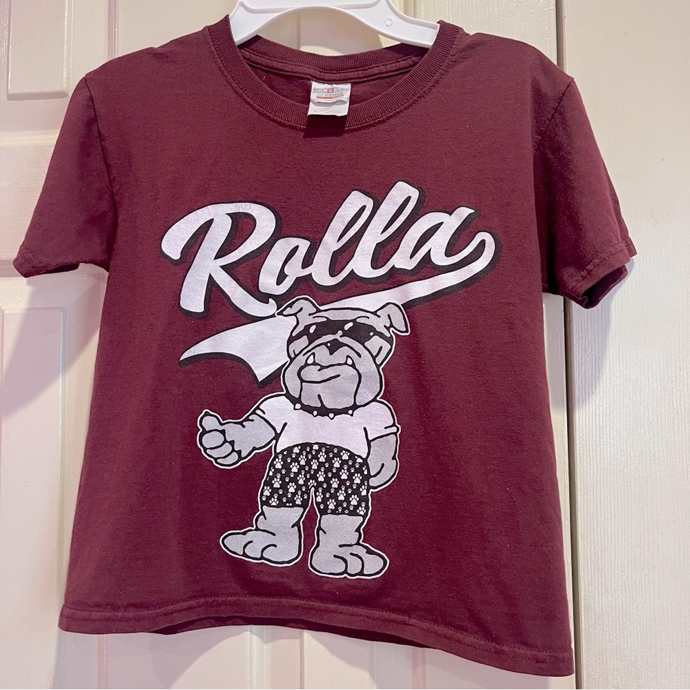 Rollo Bulldogs Missouri Vintage Kids Jerzees T-Shirt Size S
